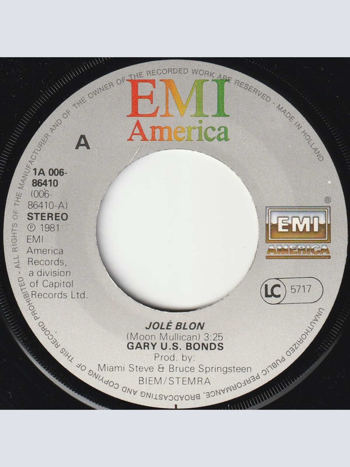 Vinyl / Gary U.S. Bonds - Jolé Blon
