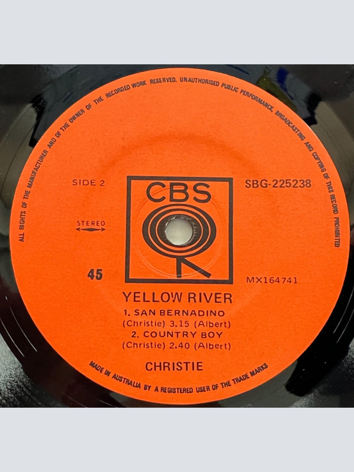 Vinyl / Christie - Yellow River