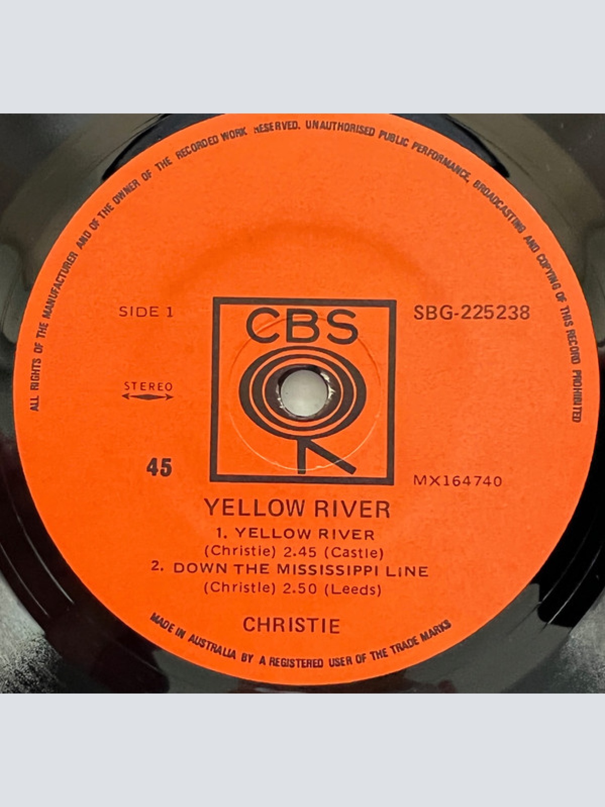 Vinyl / Christie - Yellow River