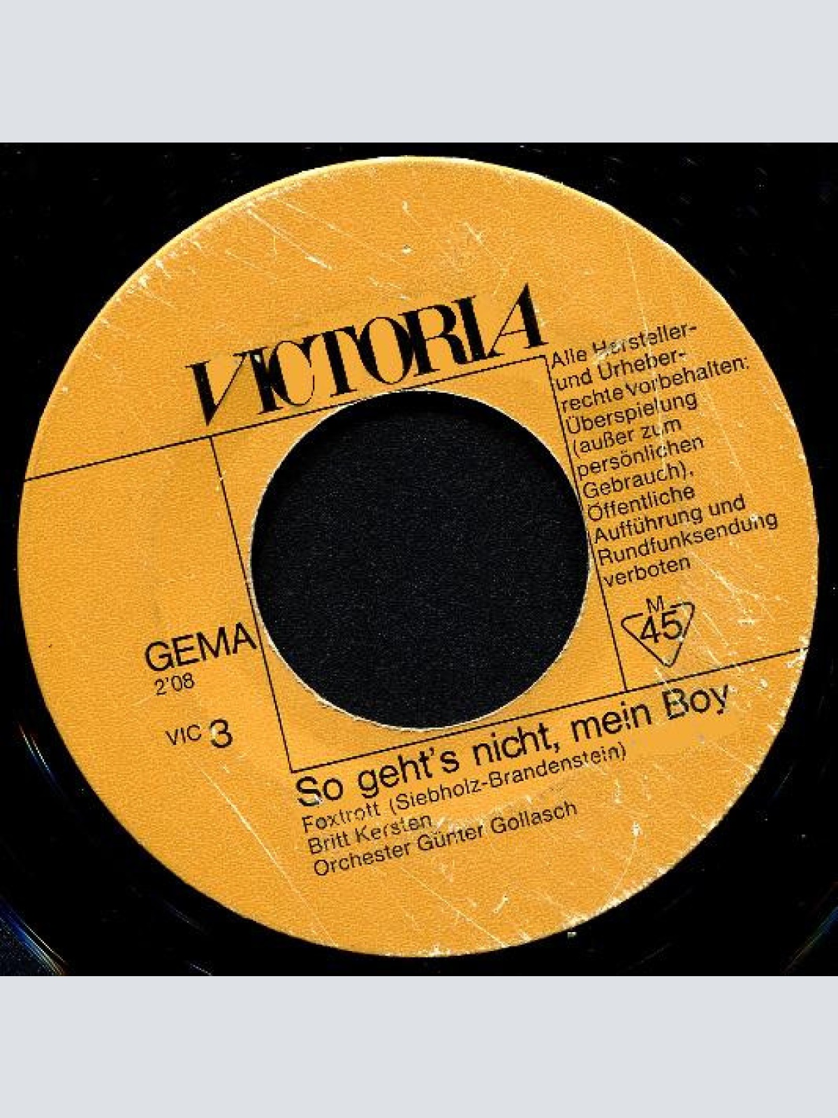 Vinyl / Britt Kersten - Einmal Ist Keinmal / So Geht's Nicht, Mein Boy