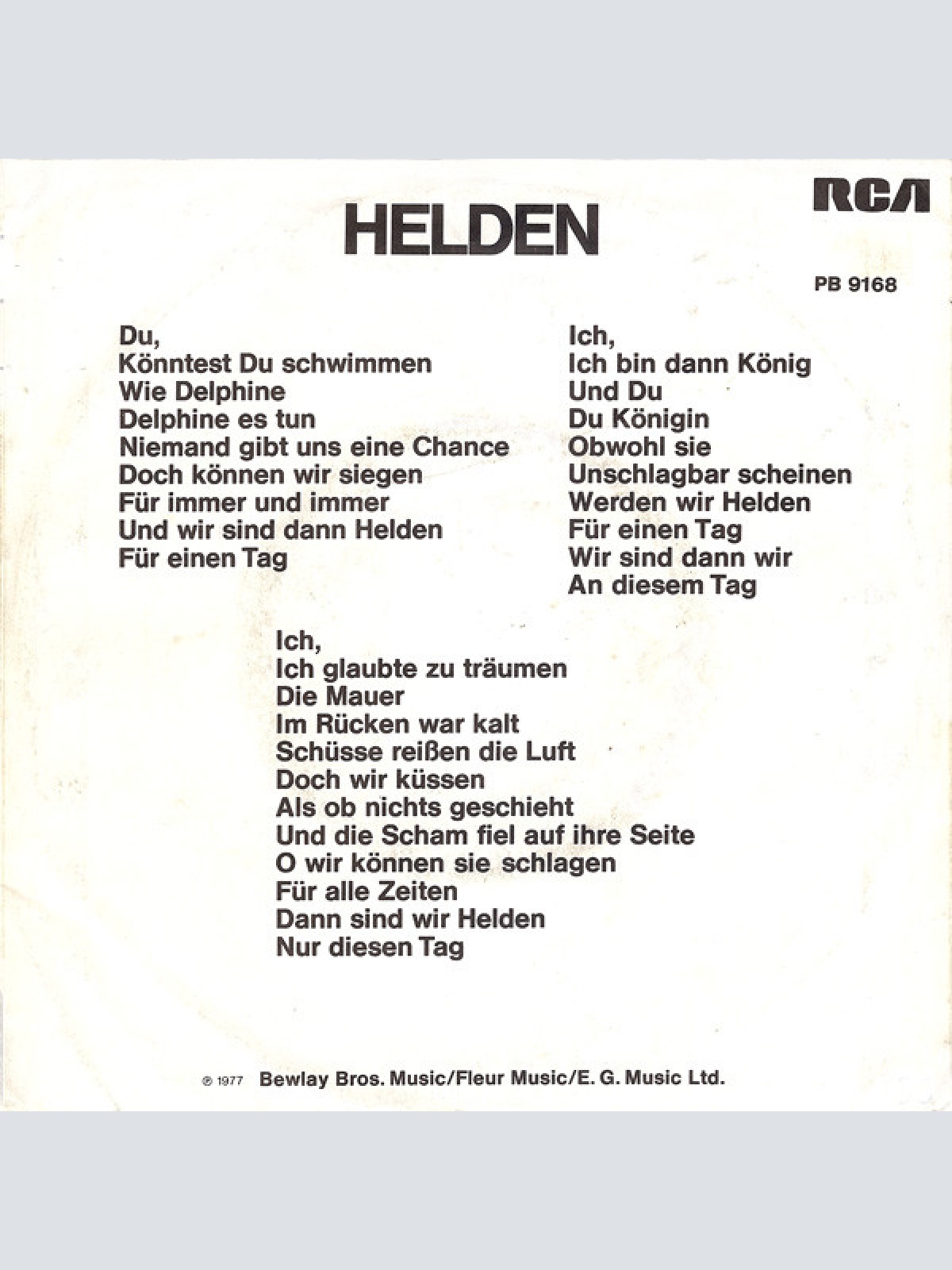 Vinyl / David Bowie - Helden