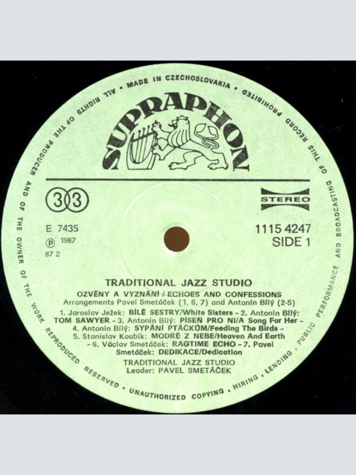 Vinyl / Traditional Jazz Studio - Ozvěny A Vyznání - Echoes And Confessions