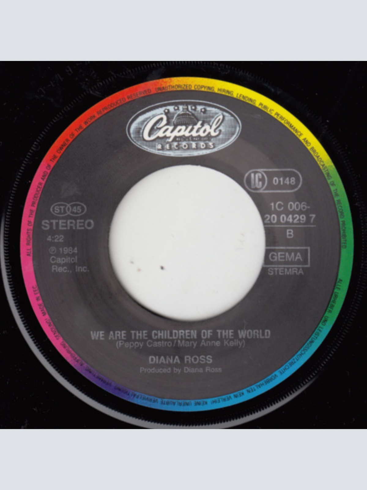 Vinyl / Diana Ross - Swept Away (Edited Version) / We Are The Children Of The World