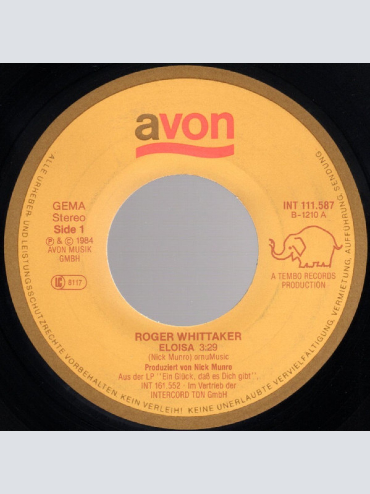 Vinyl / Roger Whittaker - Eloisa