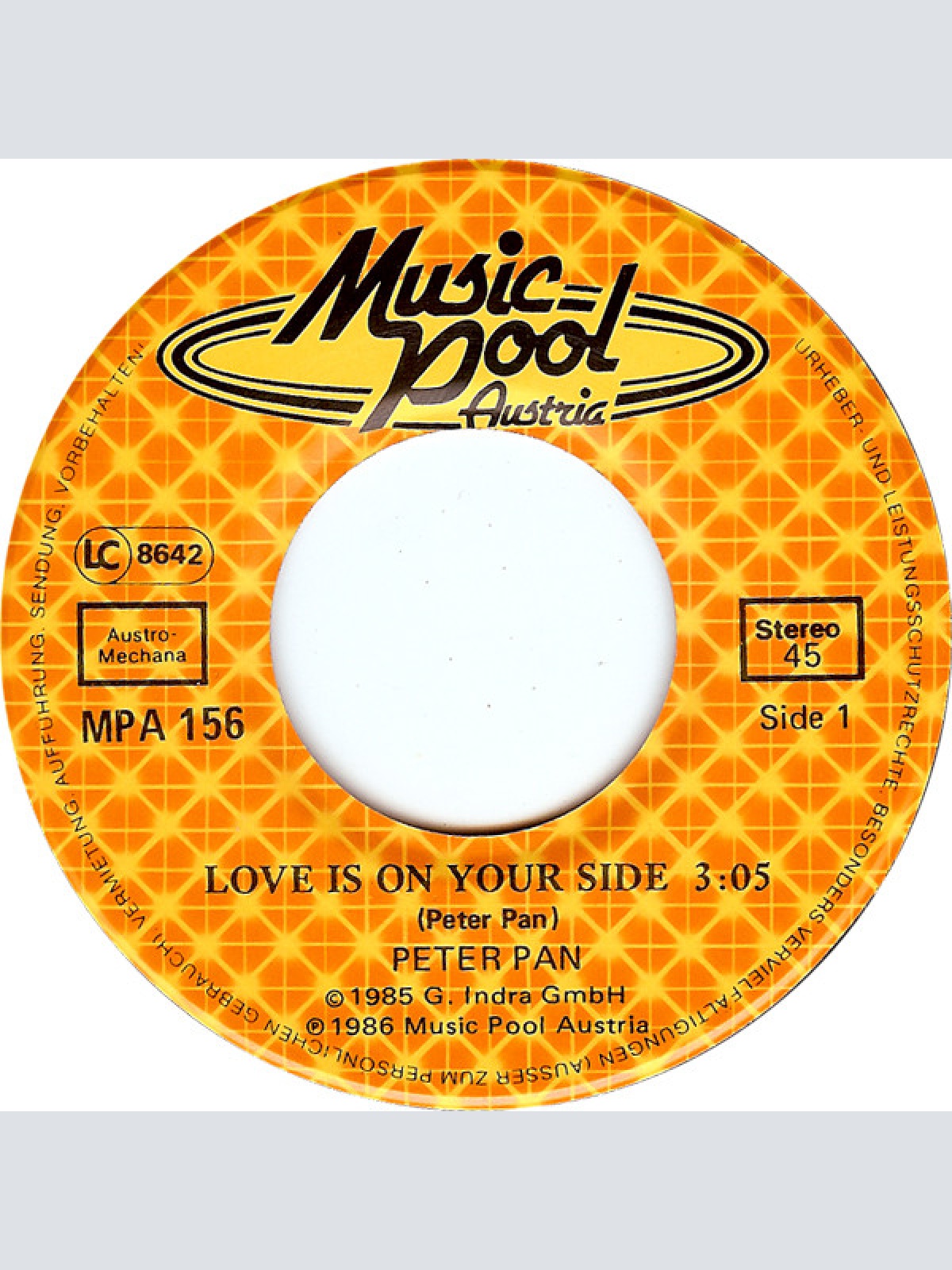 Vinyl / Peter Pan (14) - Love Is On Your Side / Cool, Cooler Than You
