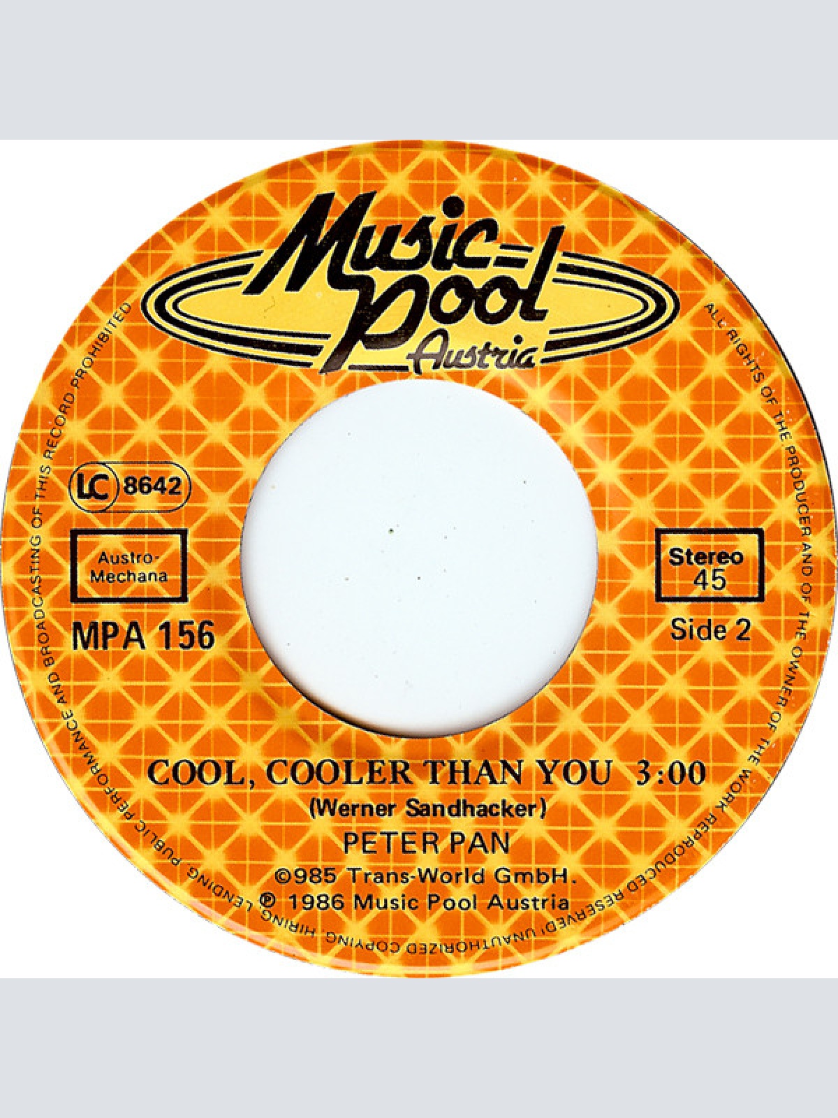 Vinyl / Peter Pan (14) - Love Is On Your Side / Cool, Cooler Than You