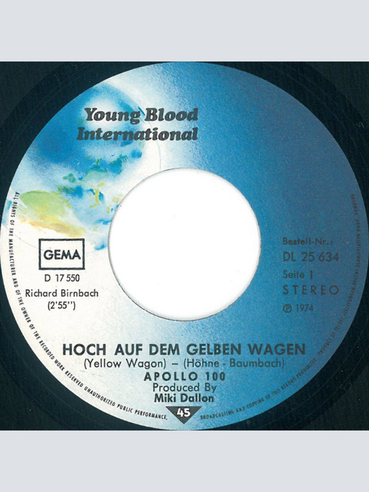 Vinyl / Apollo 100 - Hoch Auf Dem Gelben Wagen