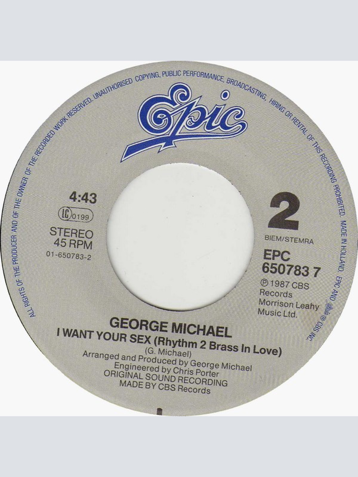 Vinyl / George Michael - I Want Your Sex