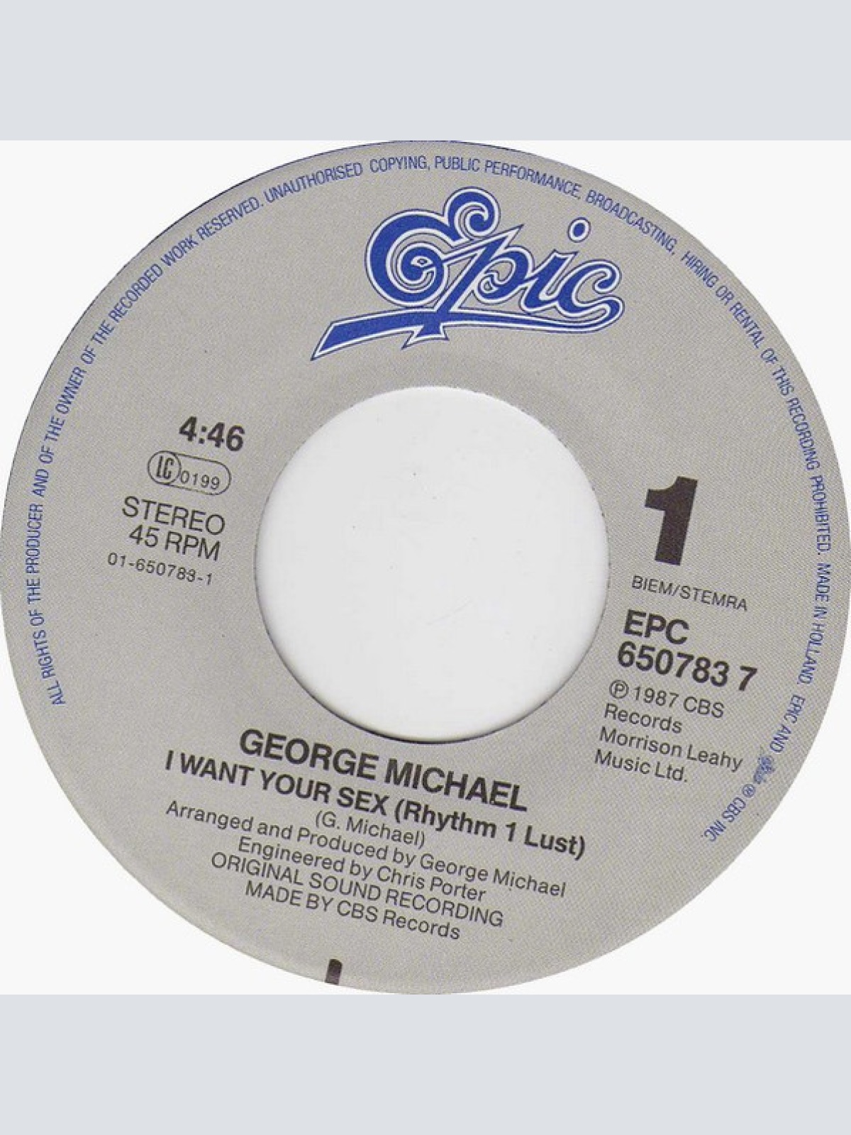 Vinyl / George Michael - I Want Your Sex