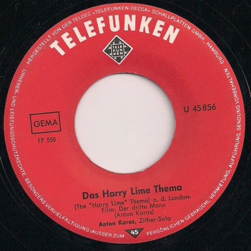Vinyl / Anton Karas - Das Harry Lime Thema / Der Café-Mozart-Walzer
