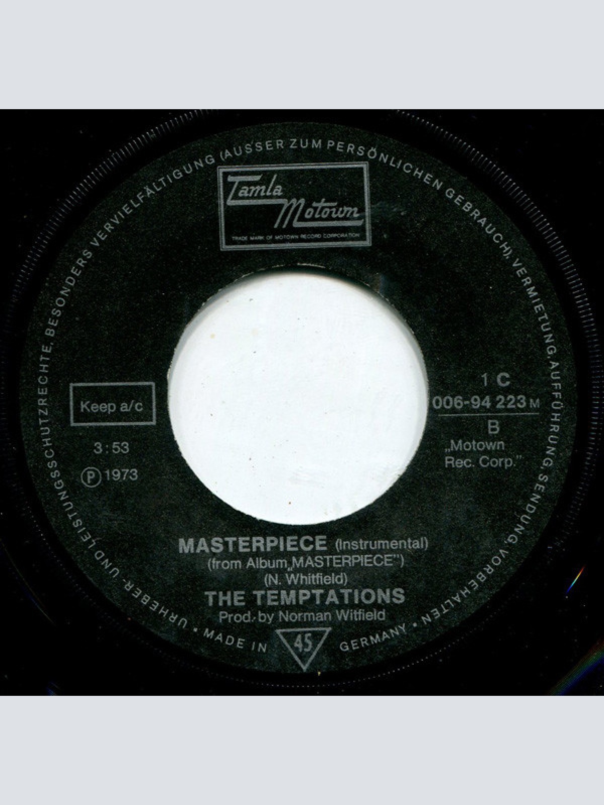 Vinyl / The Temptations - Masterpiece