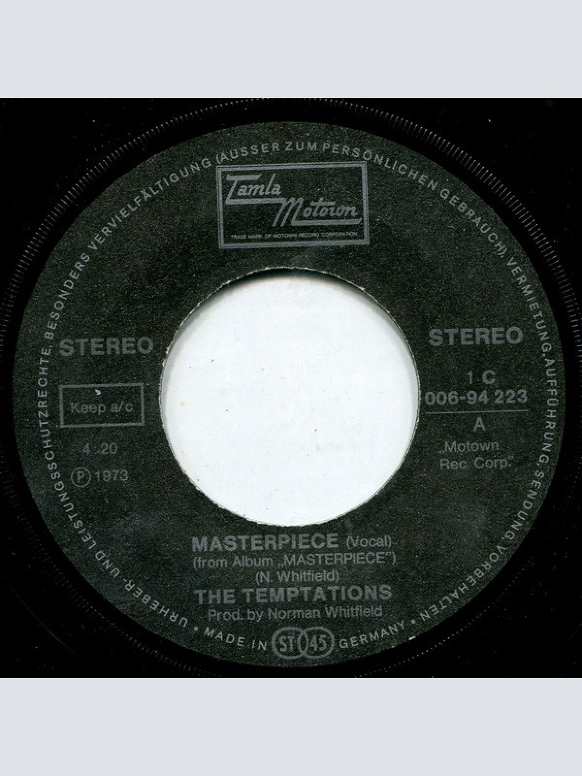Vinyl / The Temptations - Masterpiece