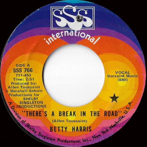 Vinyl / Betty Harris - There's A Break In The Road