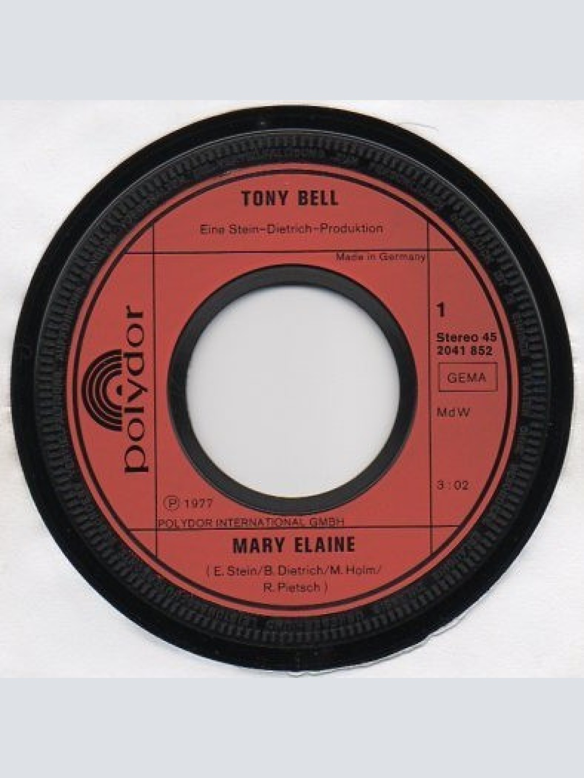 Vinyl / Tony Bell (3) - Mary Elaine