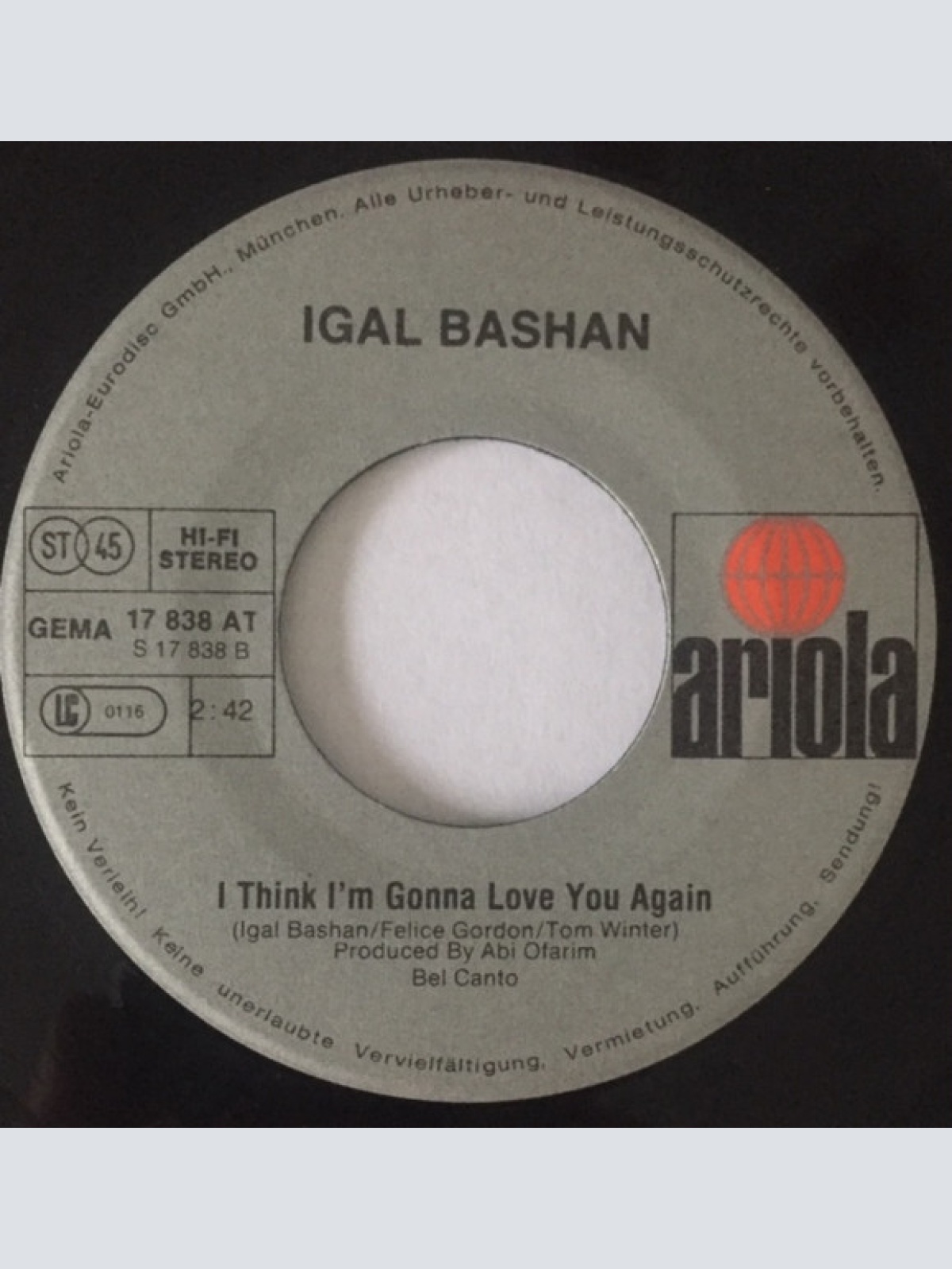 Vinyl / Igal Bashan* - Sing It Like A Bird