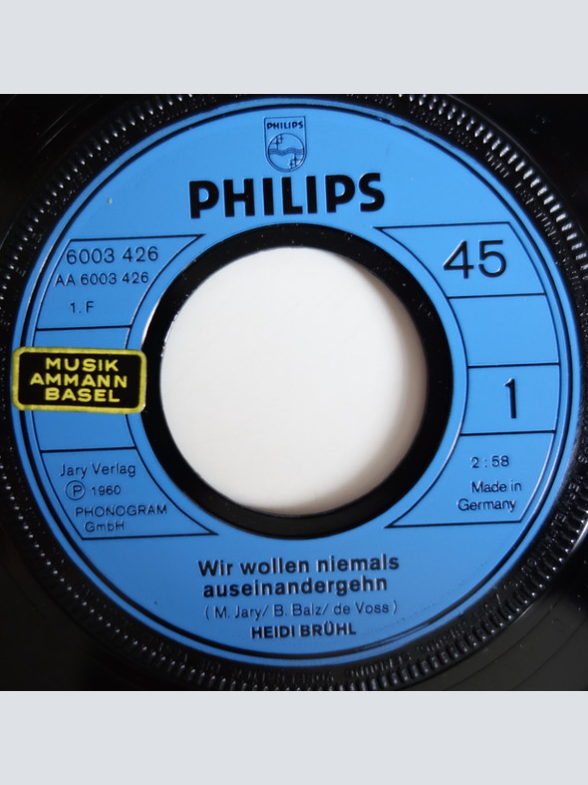 Vinyl / Heidi Brühl - Wir Wollen Niemals Auseinandergehn / Hundert Mann Und Ein Befehl