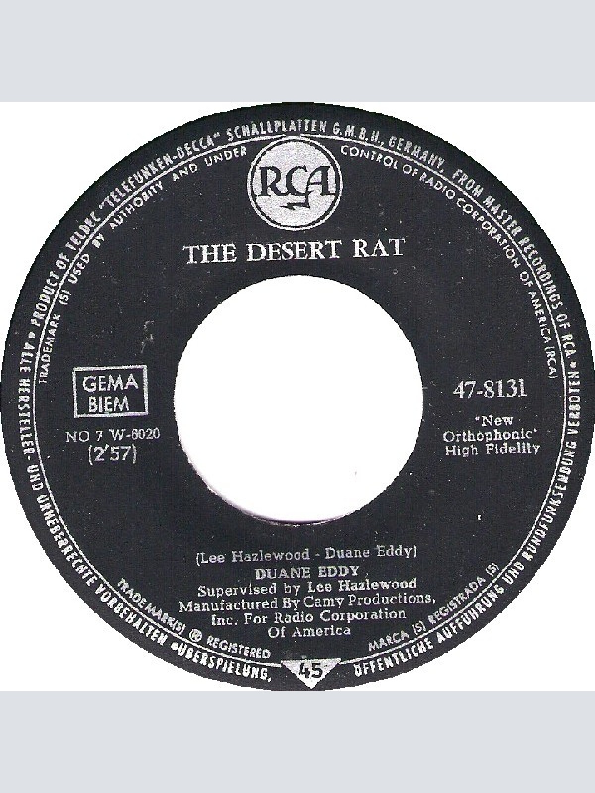 Vinyl / Duane Eddy - Boss Guitar / The Desert Rat