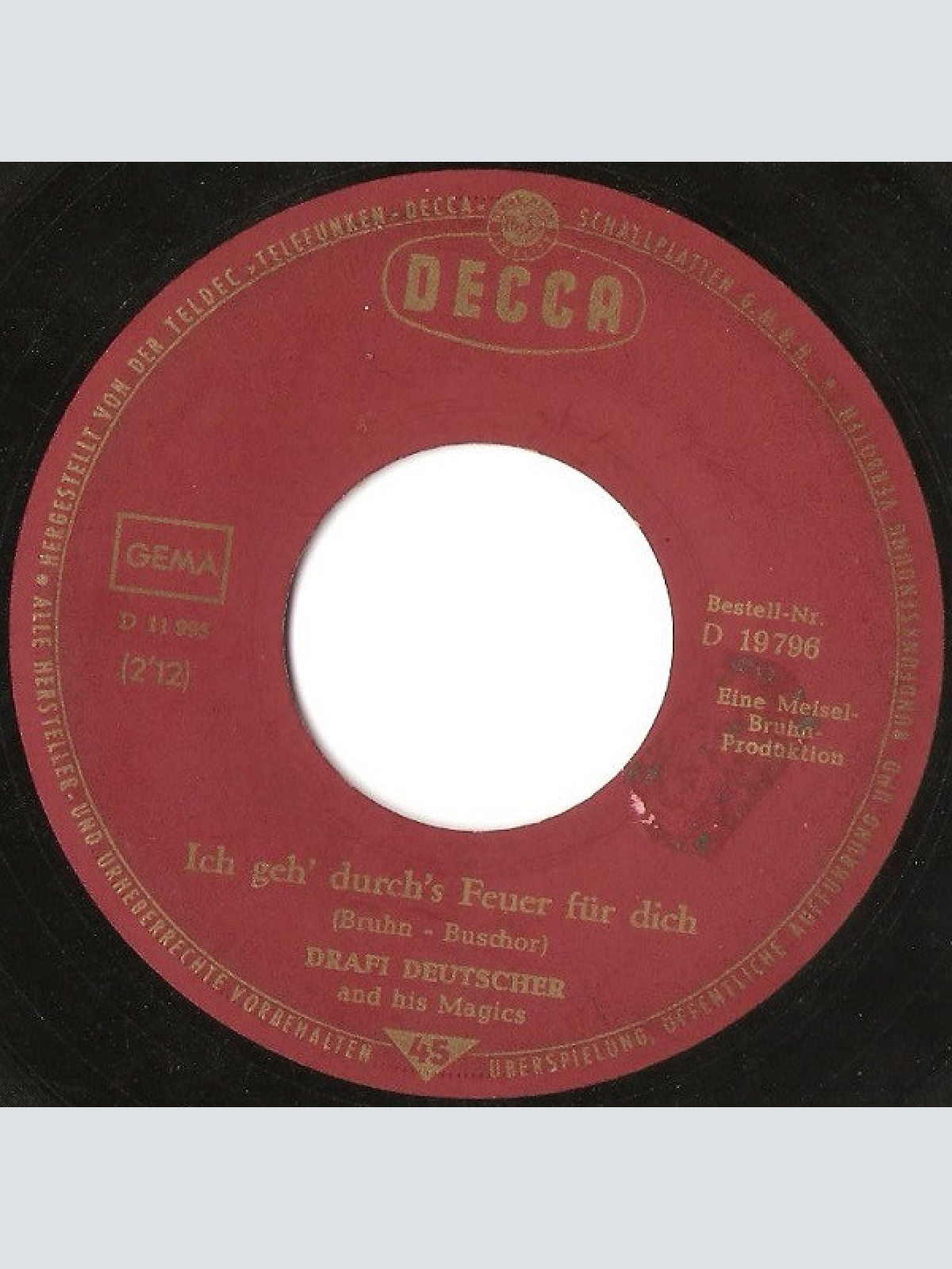 Vinyl / Drafi Deutscher And His Magics - Nimm Mich So, Wie Ich Bin