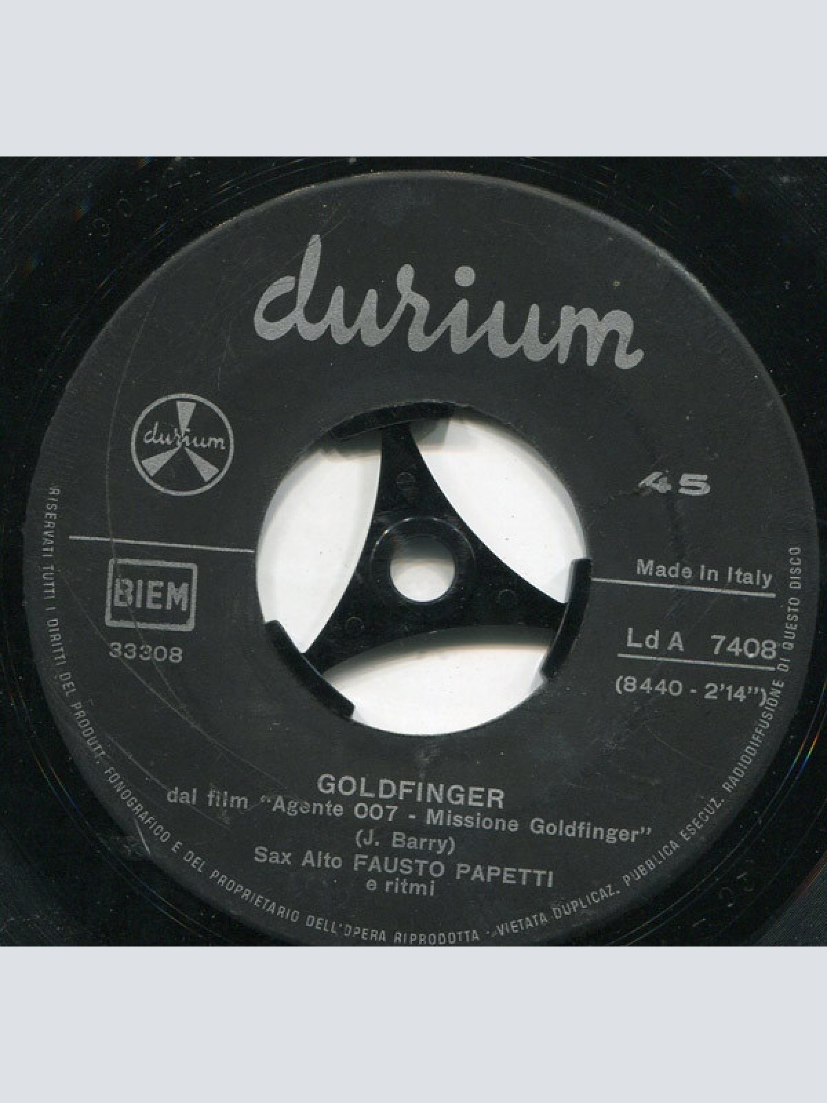 Vinyl / Fausto Papetti - Goldfinger / Per Un Pugno Di Dollari