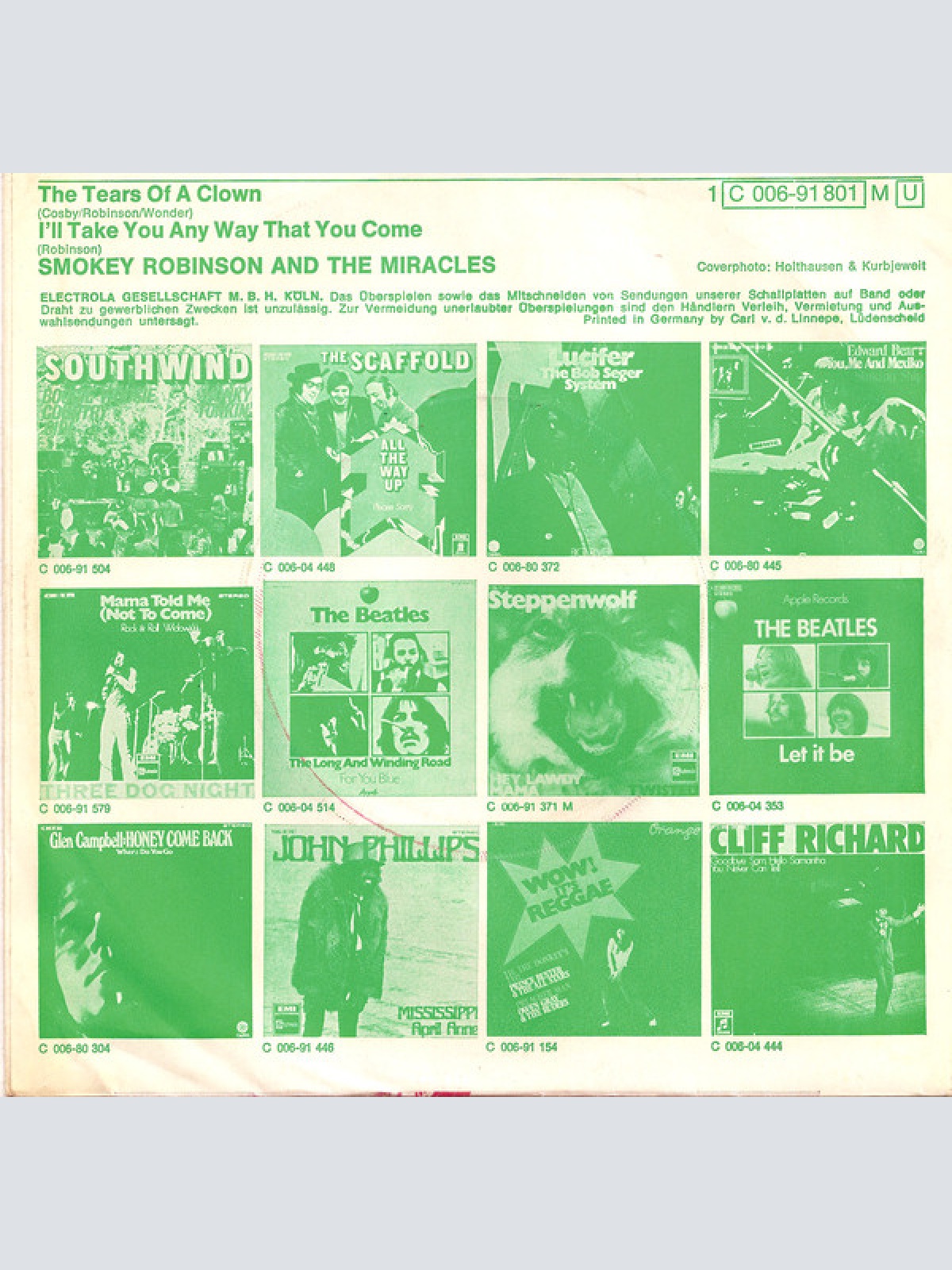 Vinyl / Smokey Robinson & The Miracles* - The Tears Of A Clown