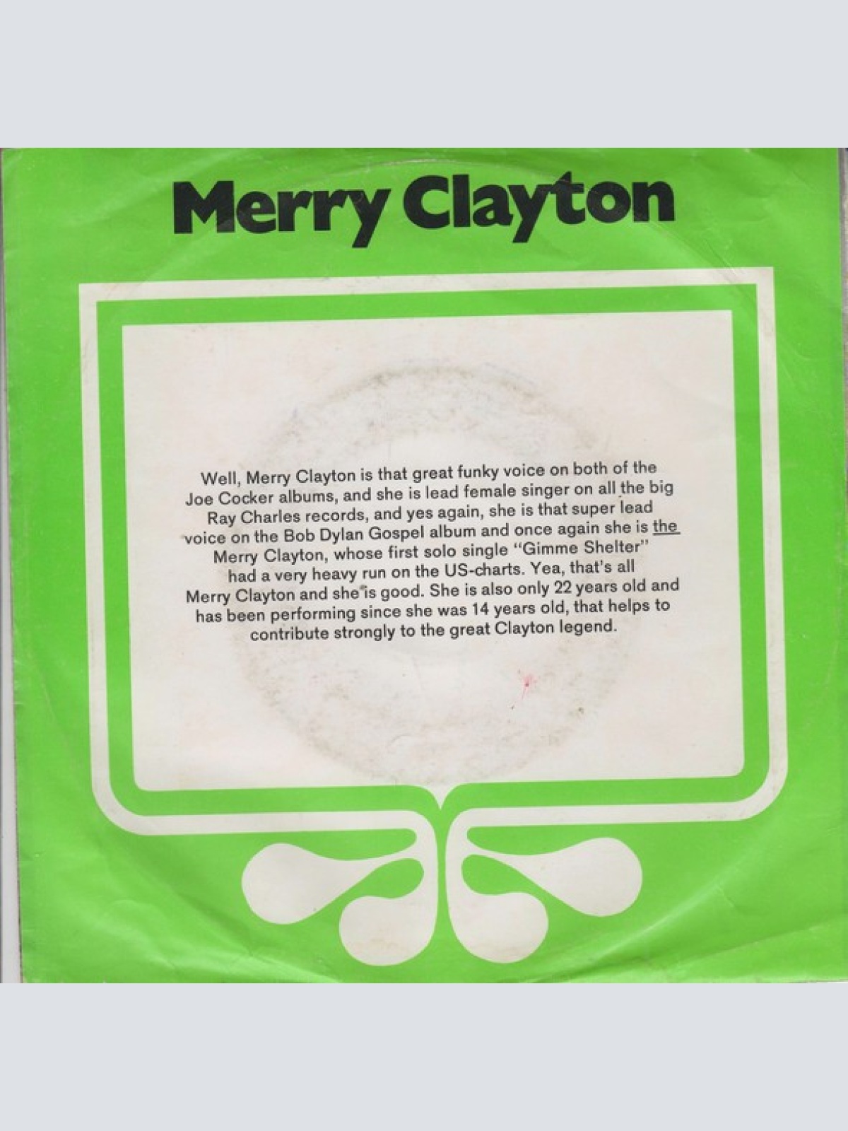 Vinyl / Merry Clayton - Gimme Shelter