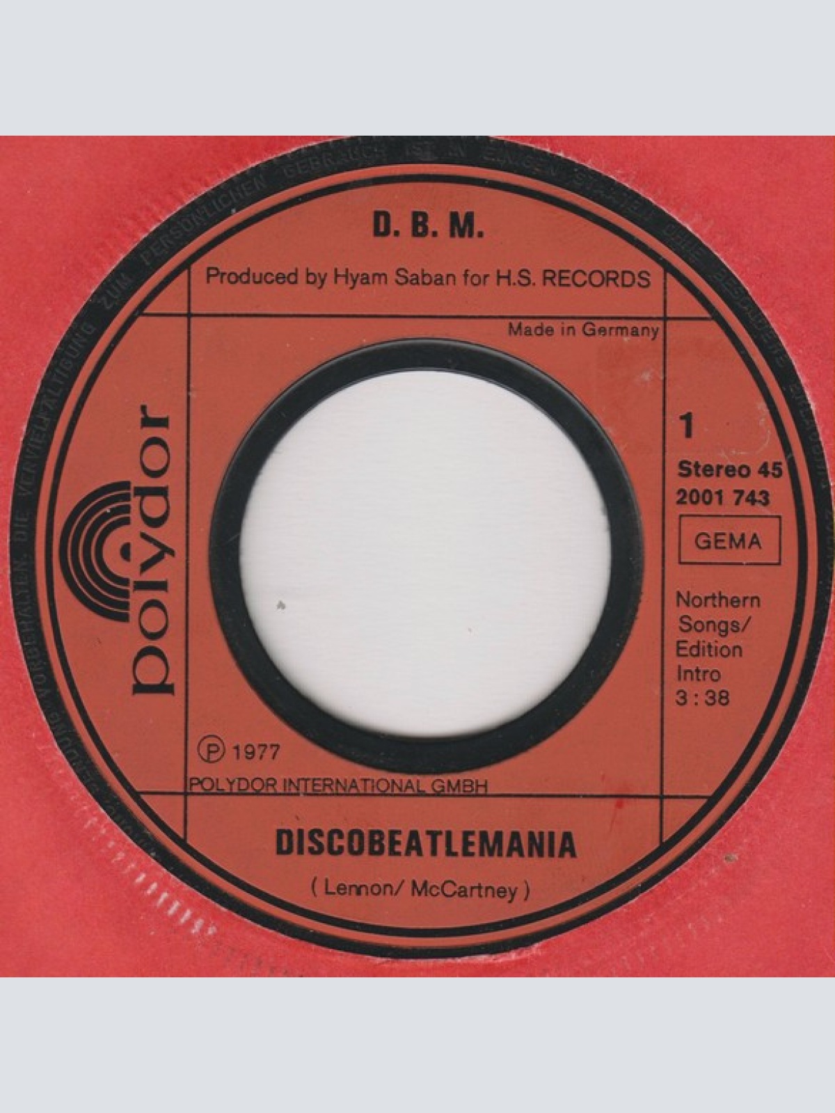 Vinyl / D.B.M. - Discobeatlemania