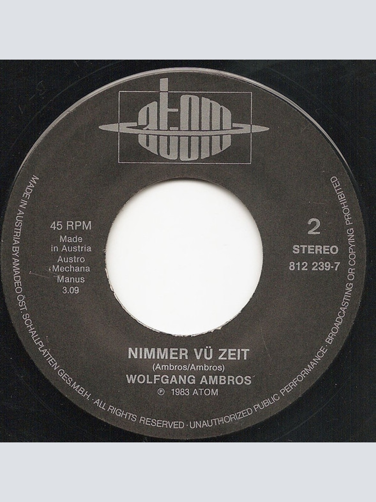 Vinyl / Wolfgang Ambros - Sei Net Bled