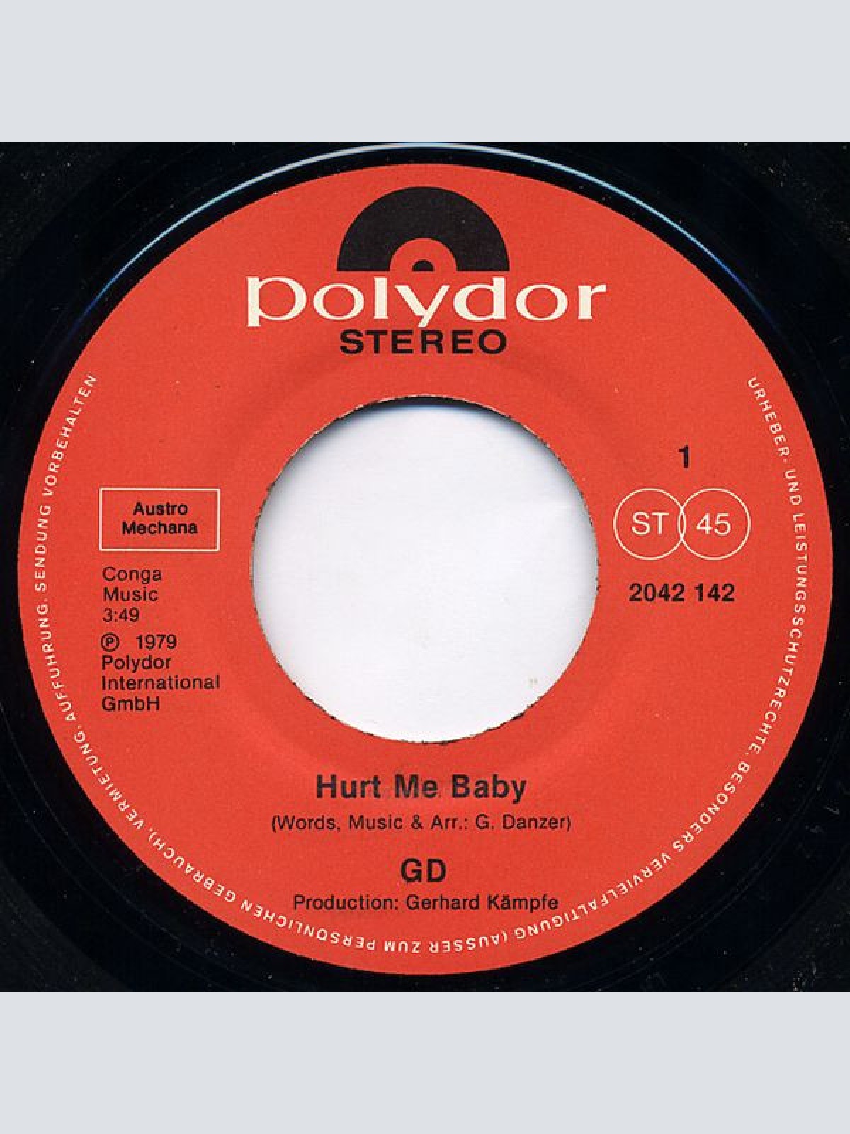 Vinyl / GD* - Hurt Me Baby / Please Come Back To Me