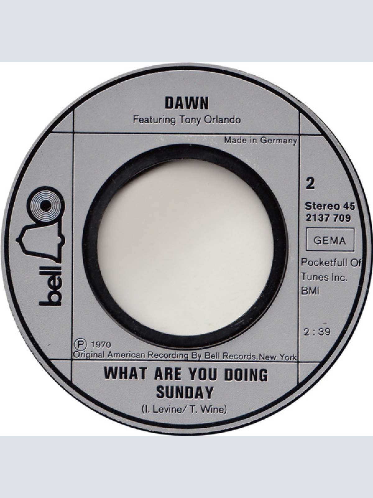 Vinyl / Dawn (5) Feat. Tony Orlando - Die Grossen Vier