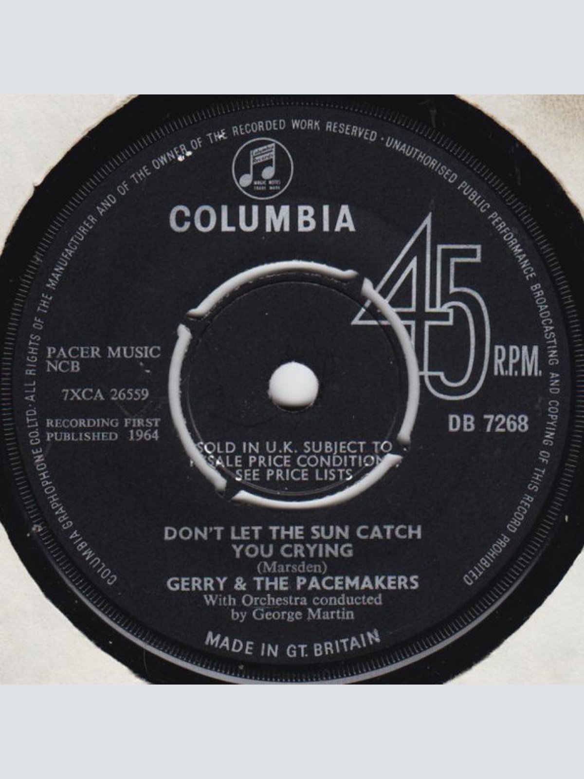 Vinyl / Gerry & The Pacemakers - Don't Let The Sun Catch You Crying