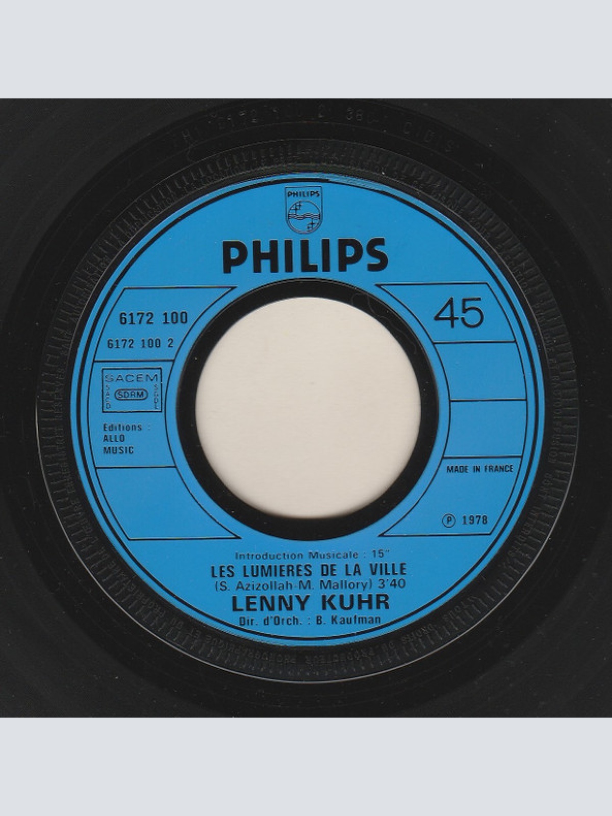 Vinyl / Lenny Kuhr - Y'as Pas de Quoi En Faire Une Chanson