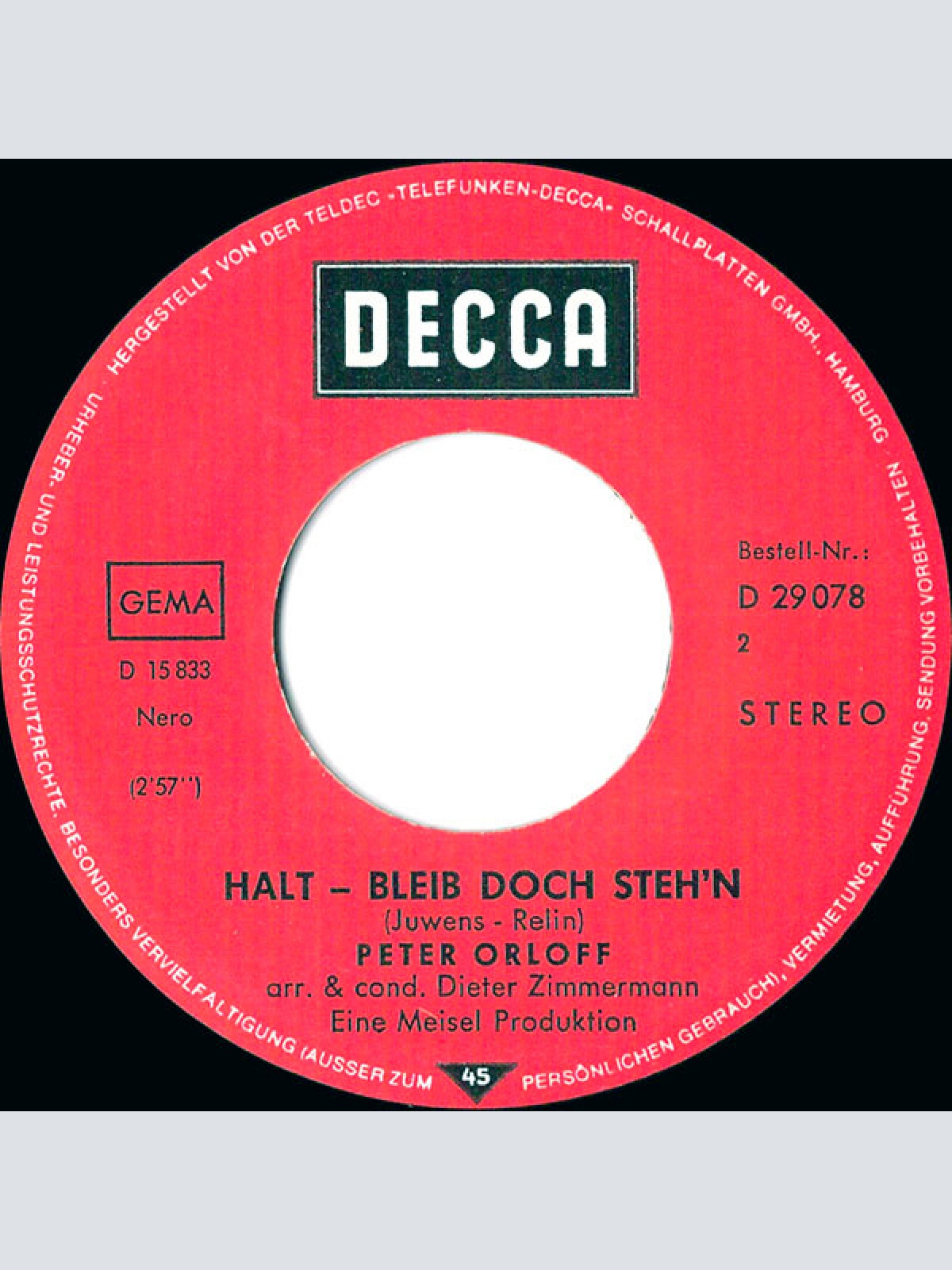 Vinyl / Peter Orloff - Ein Mädchen Für Immer