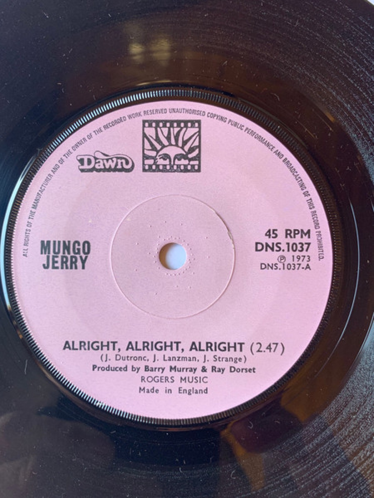 Vinyl / Mungo Jerry - Alright, Alright, Alright