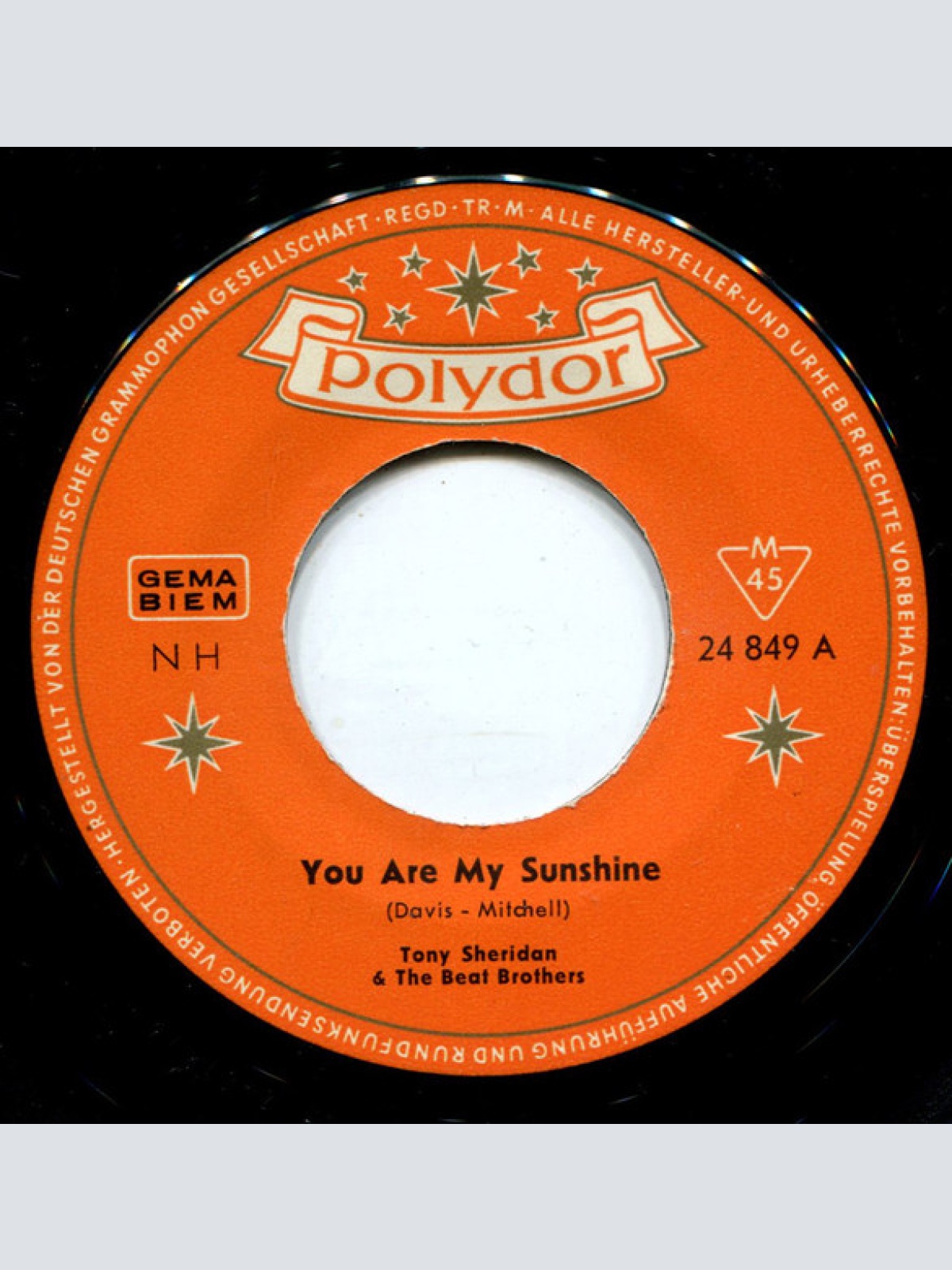 Vinyl / Tony Sheridan & The Beat Brothers* - You Are My Sunshine / Swanee River