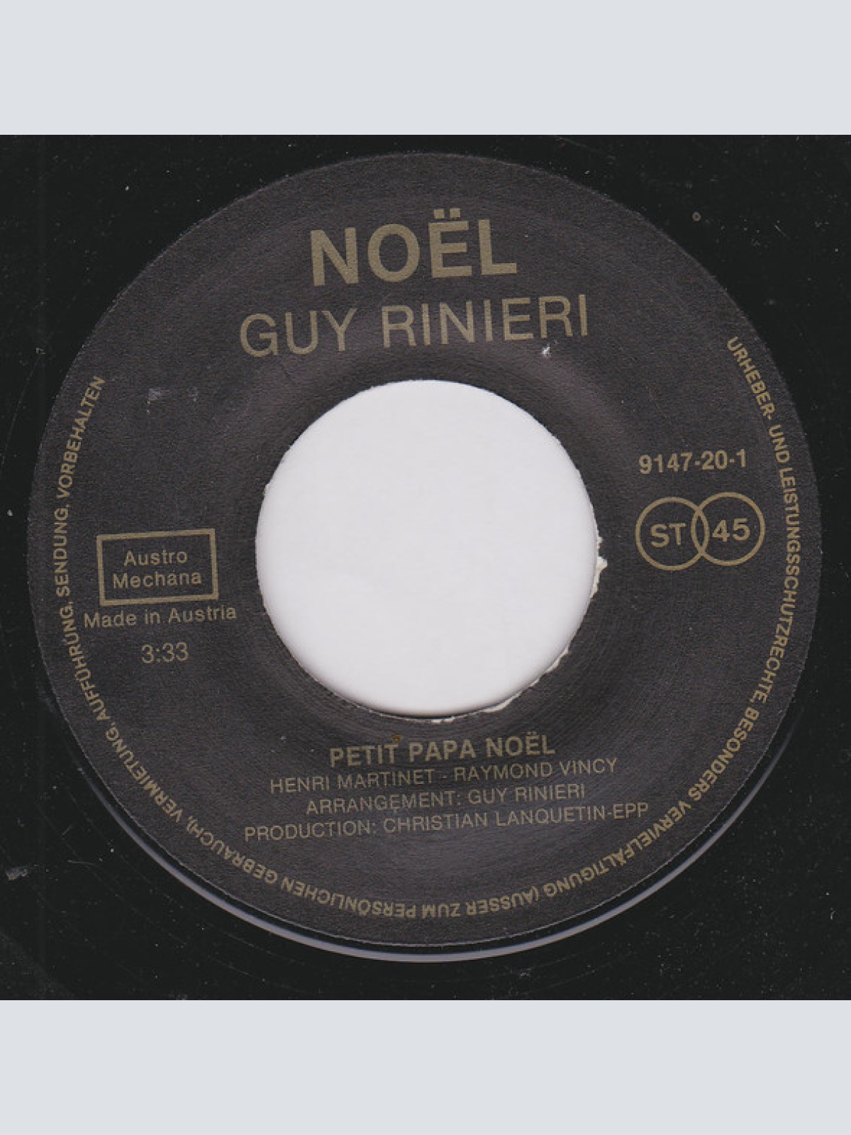 Vinyl / Guy Rinieri - Noël