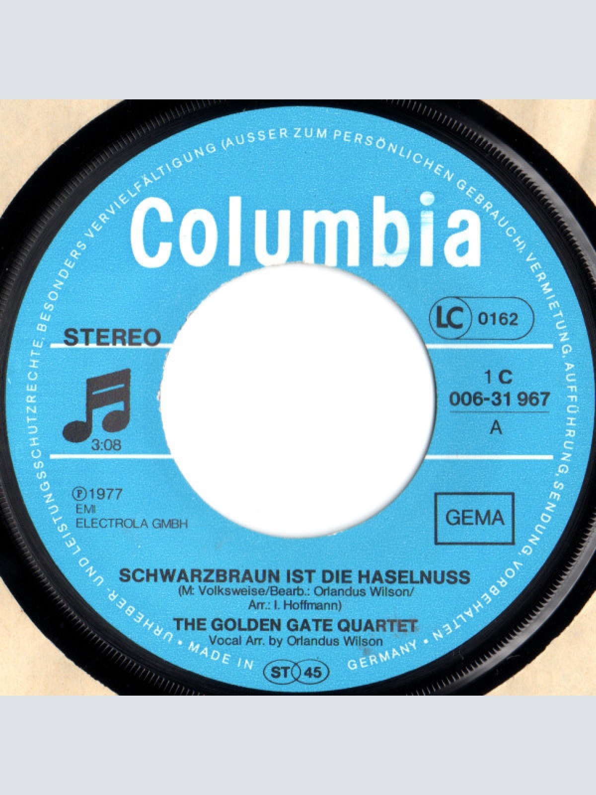 Vinyl / The Golden Gate Quartet - Schwarzbraun Ist Die Haselnuss