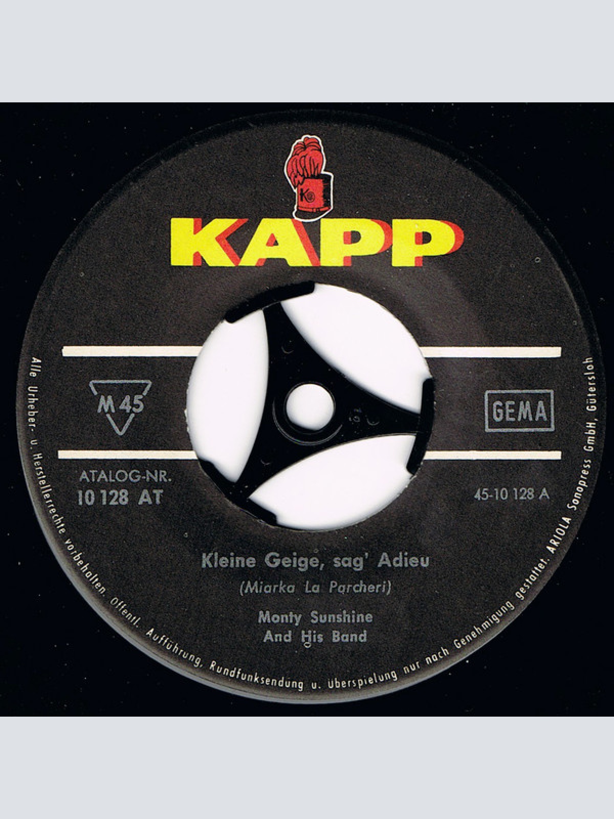 Vinyl / Monty Sunshine And His Band - Kleine Geige, Sag' Adieu / Hofkonzert Im Hinterhaus