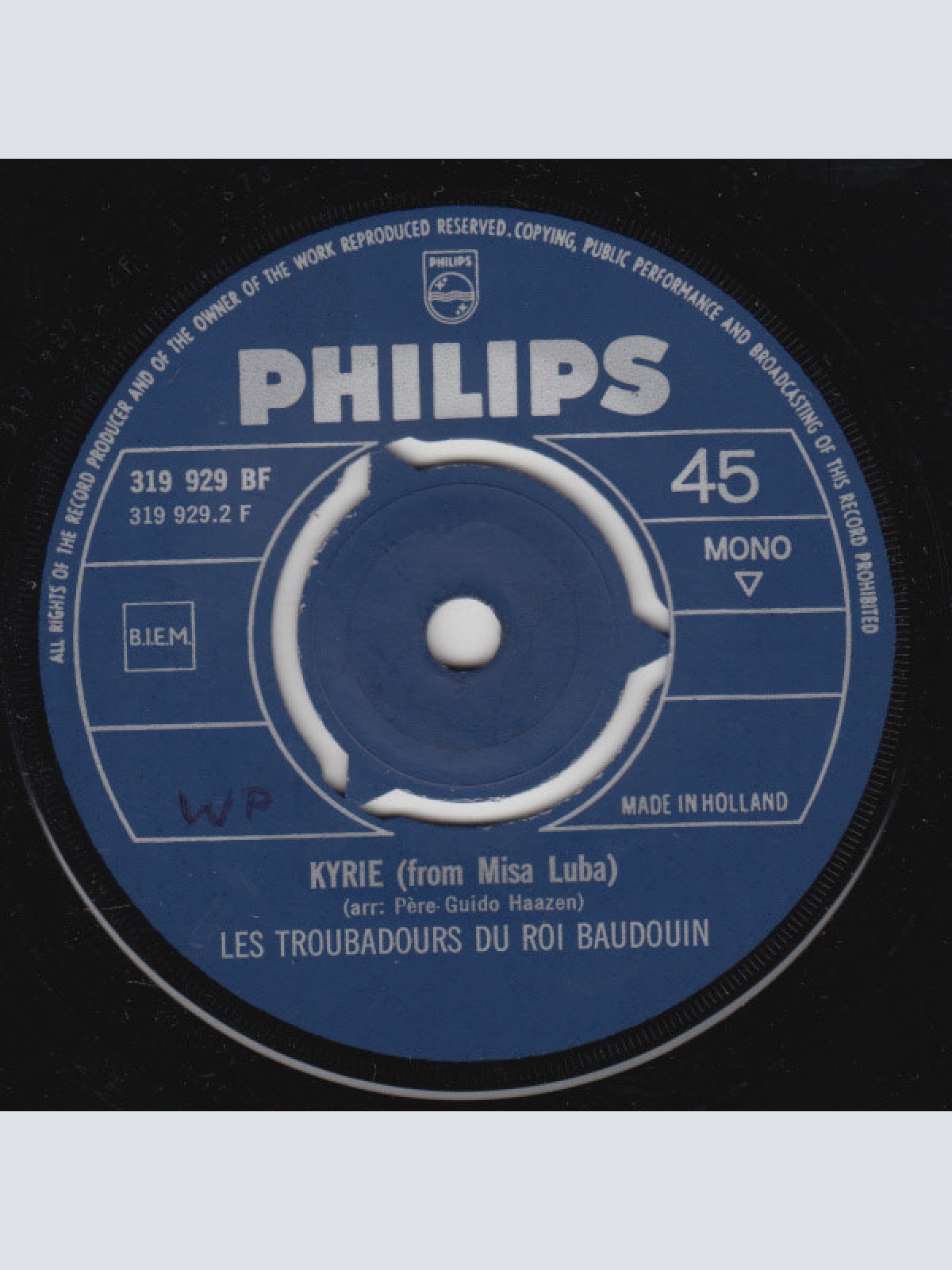 Vinyl / Les Troubadours Du Roi Baudouin - Sanctus (De La Bande Originale Du Film "If...")