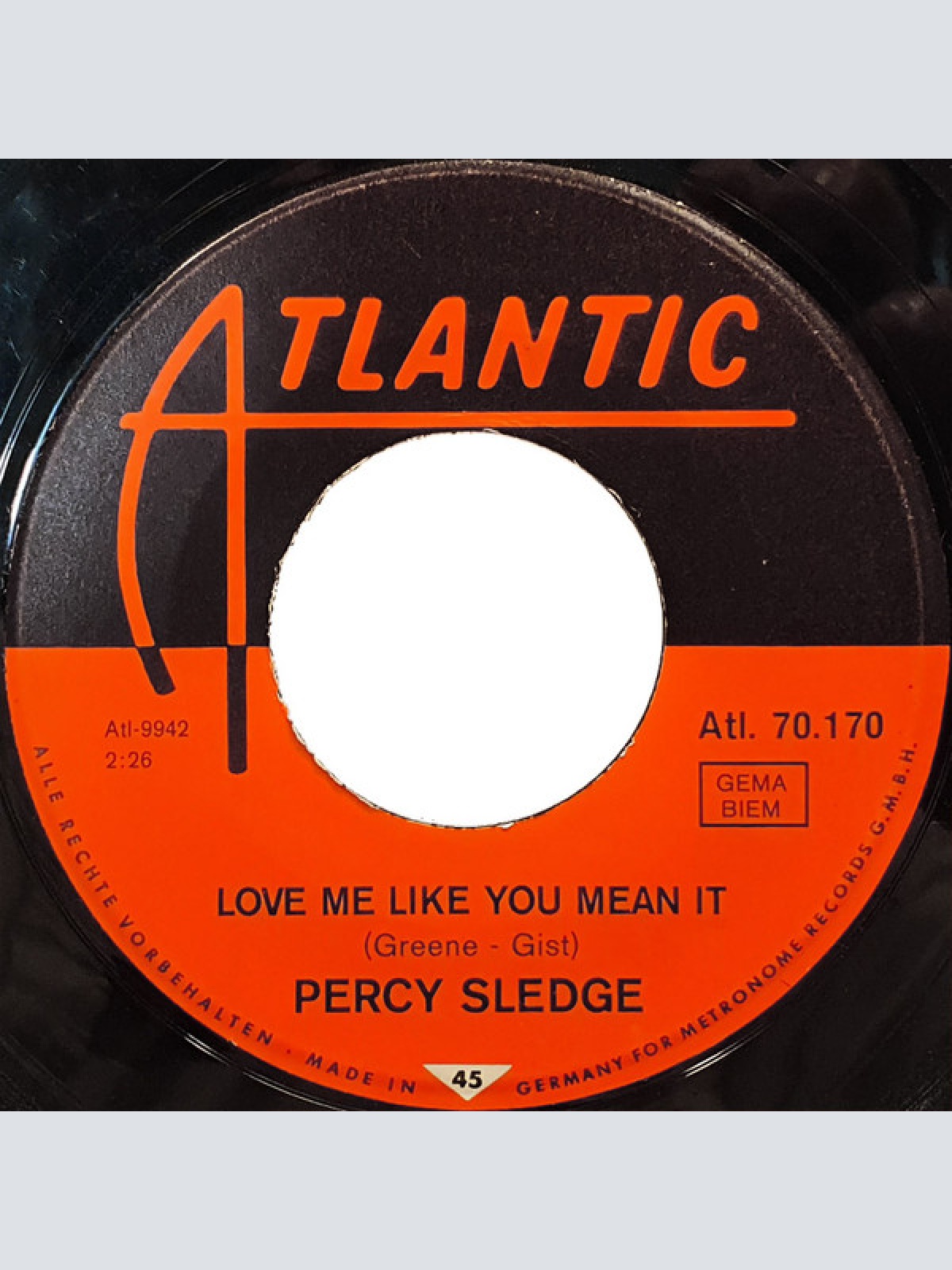 Vinyl / Percy Sledge - When A Man Loves A Woman / Love Me Like You Mean It