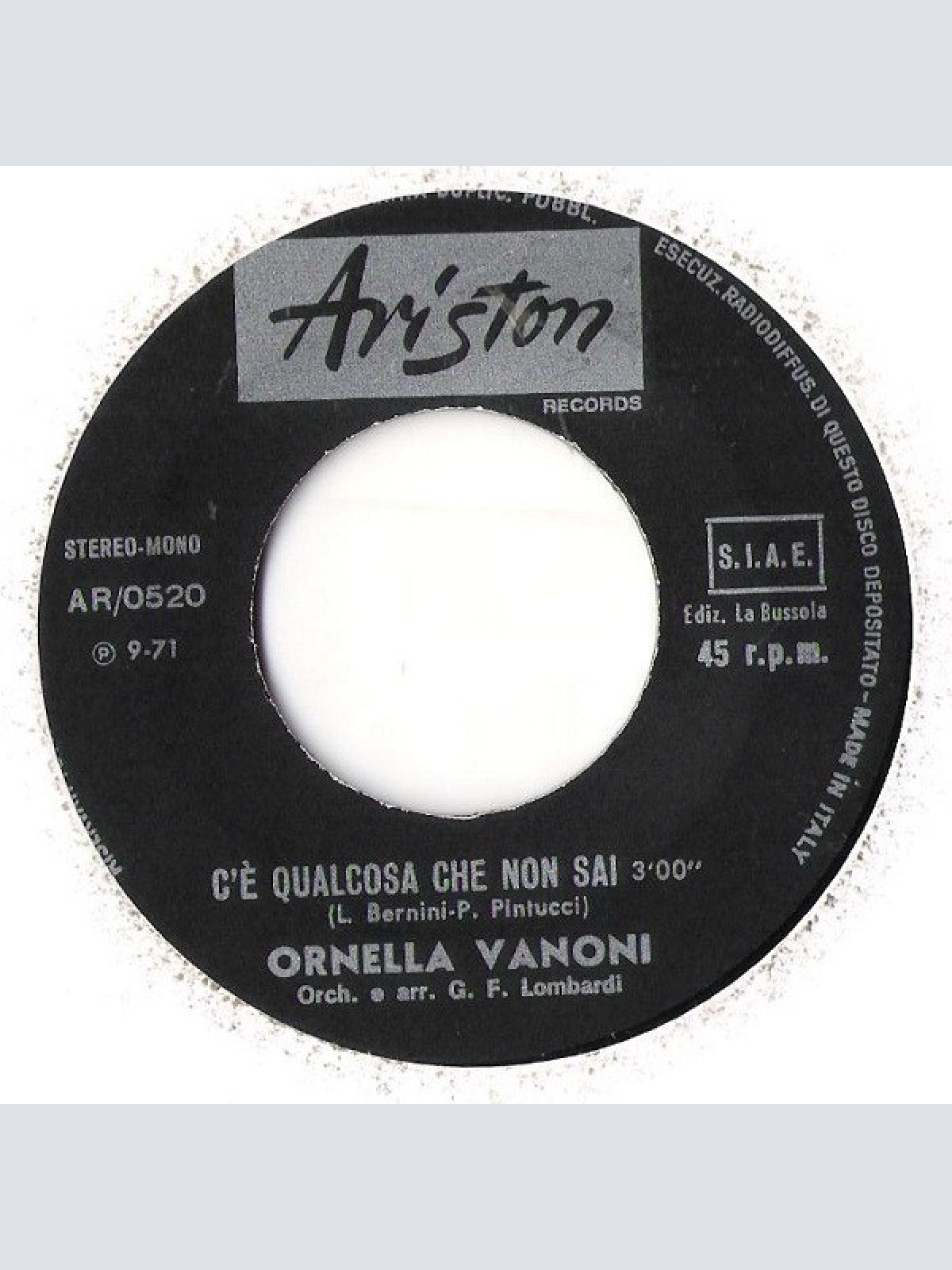 Vinyl / Ornella Vanoni - Domani È Un Altro Giorno