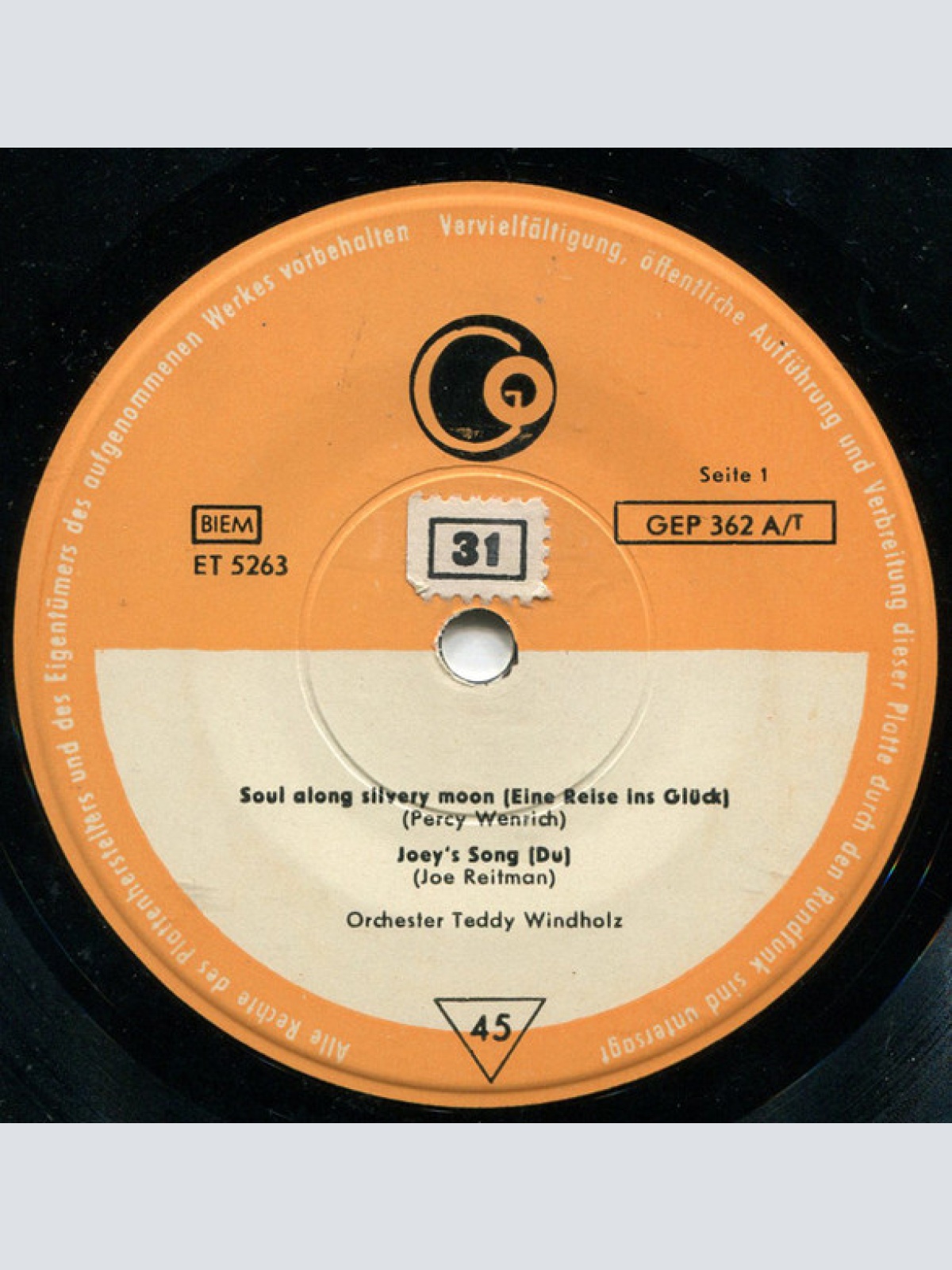 Vinyl / Orchester Teddy Windholz* / Robert Benett - Soul Along Silvery Moon / Joey's Song / Warum Müssen Jahre Vergeh'n / Bambina