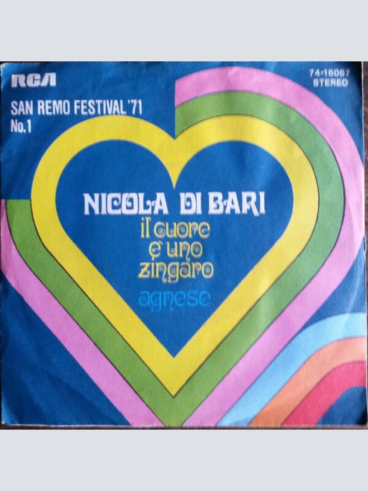 Vinyl / Nicola Di Bari - Il Cuore Ѐ  Uno Zingaro / Agnese