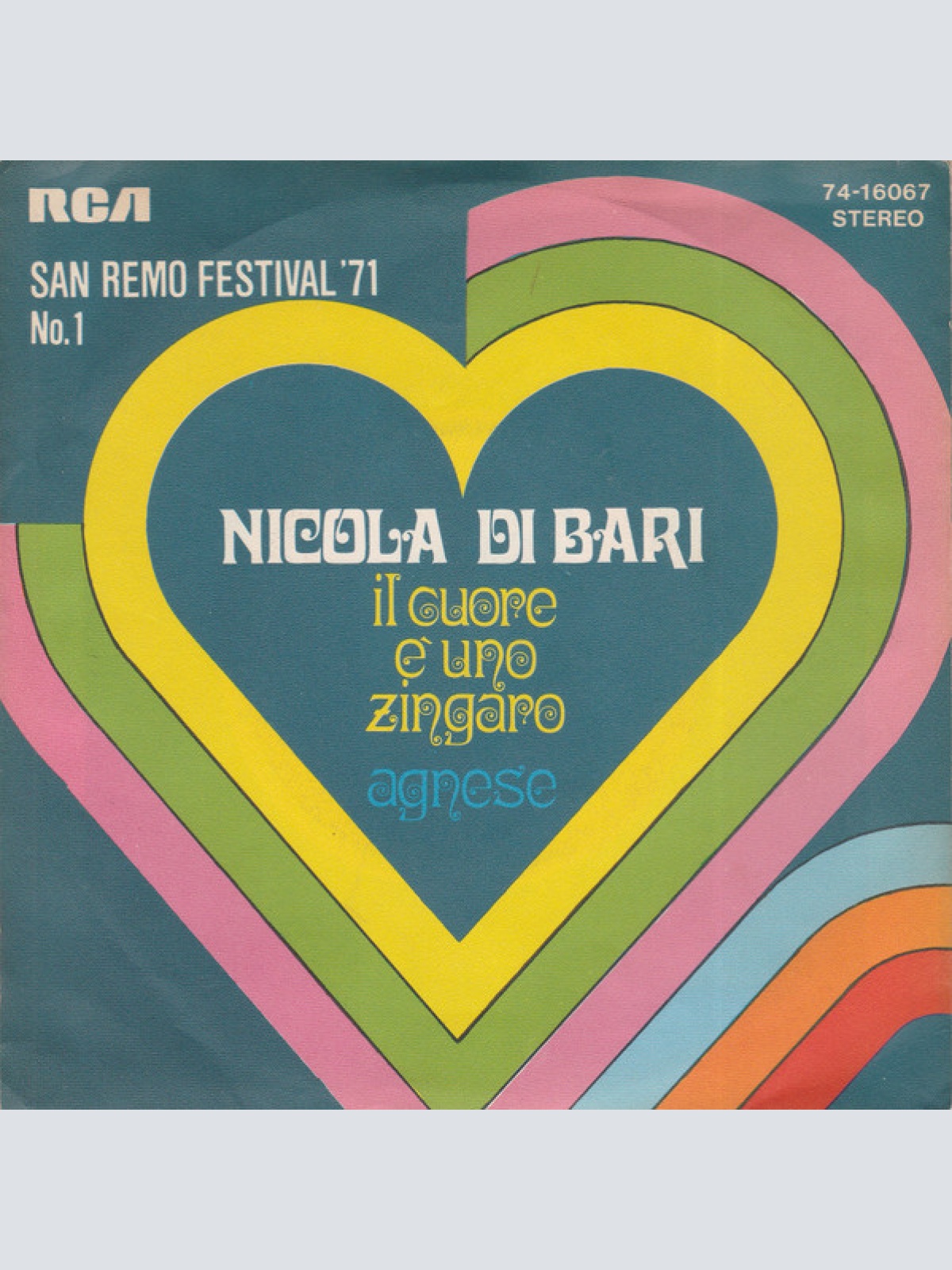 Vinyl / Nicola Di Bari - Il Cuore Ѐ  Uno Zingaro / Agnese