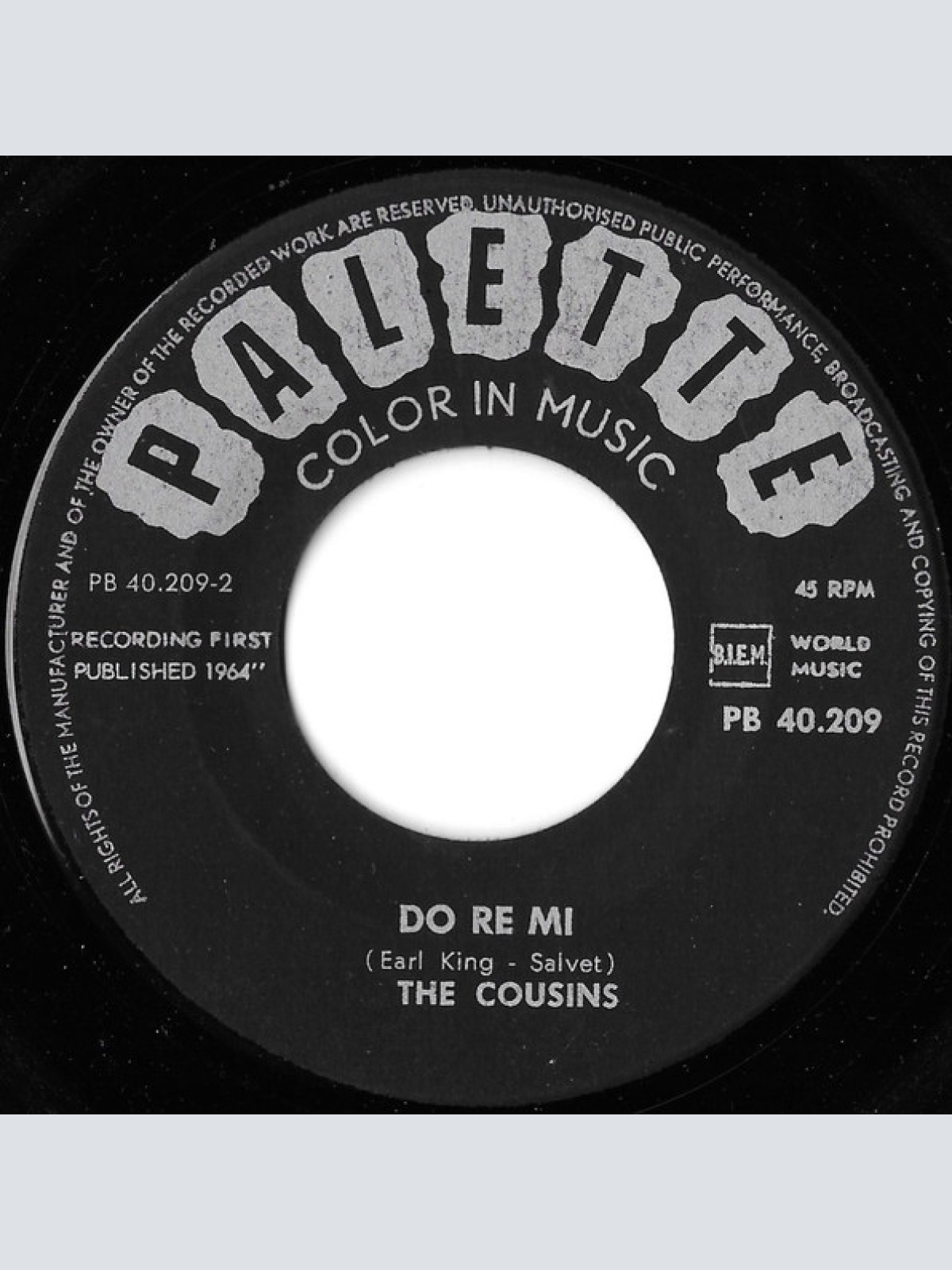 Vinyl / The Cousins - Le Pénitencier / Do Re Mi