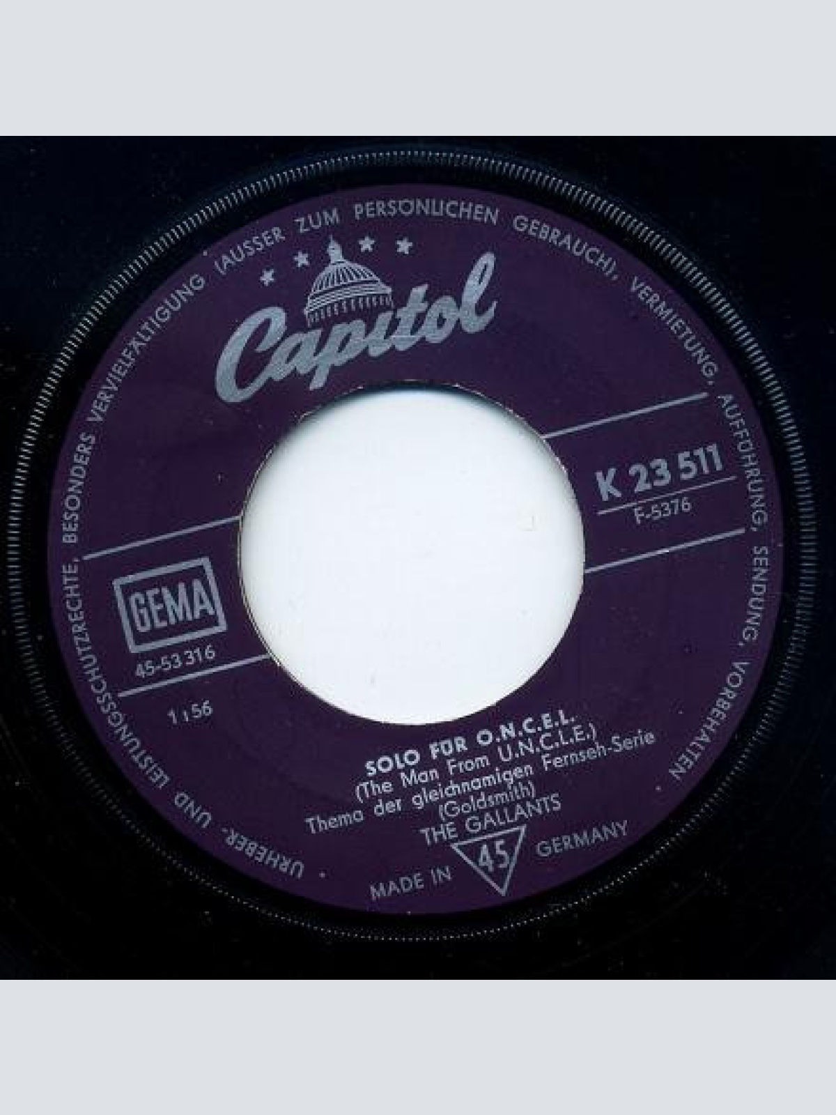 Vinyl / The Gallants - The Man From U.N.C.L.E.