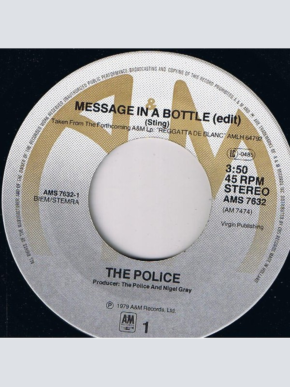 Vinyl / The Police - Message In A Bottle