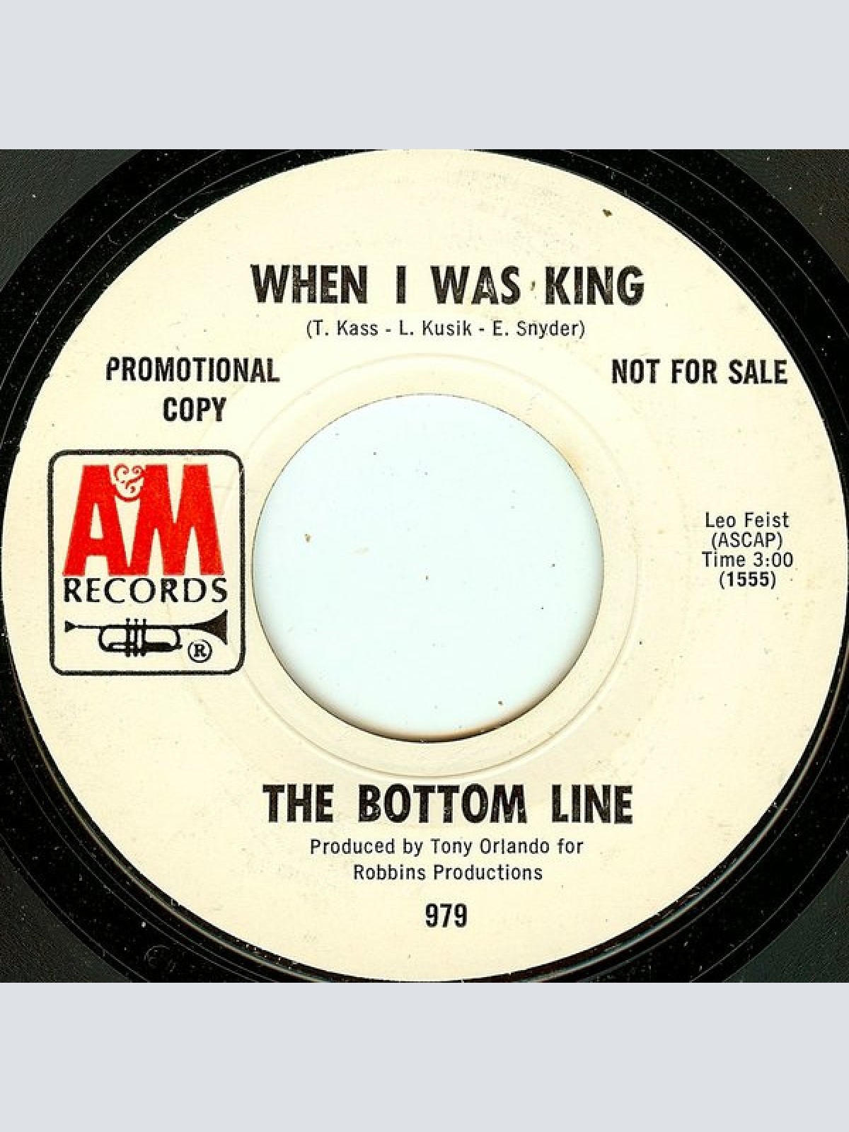 Vinyl / The Bottom Line (3) - When I Was King / Show Me The World Of Wonder