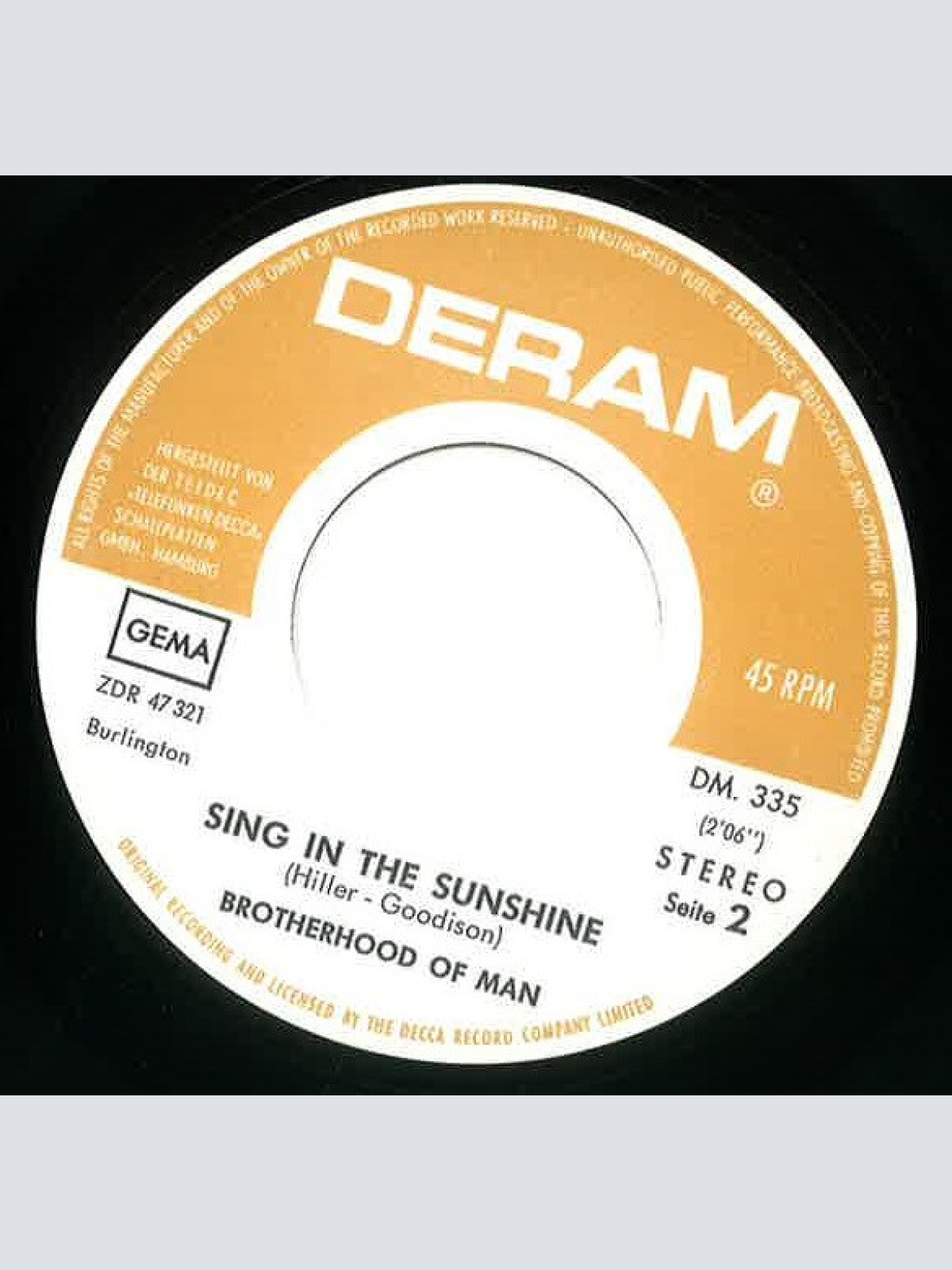 Vinyl / The Brotherhood Of Man* - You And I