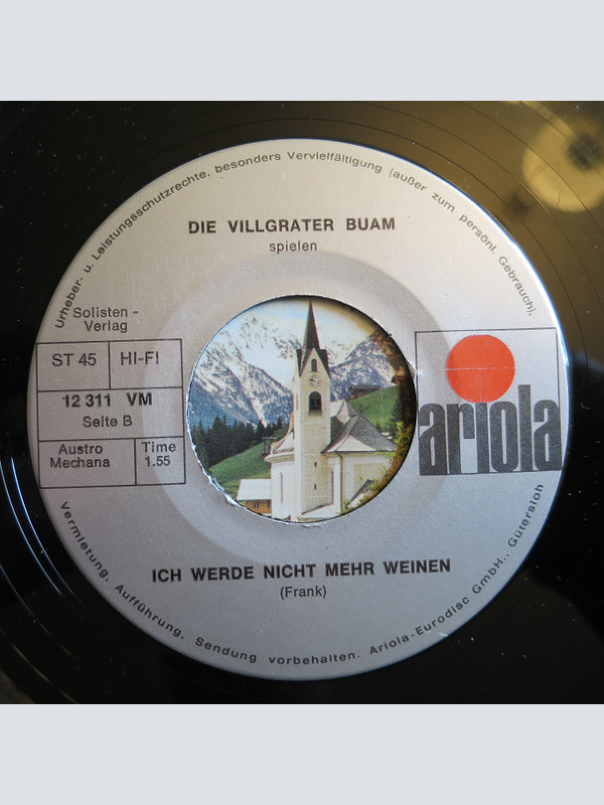 Vinyl / Die Villgrater Buam - Abschied Von Der Heimat (Villgrater-Lied)