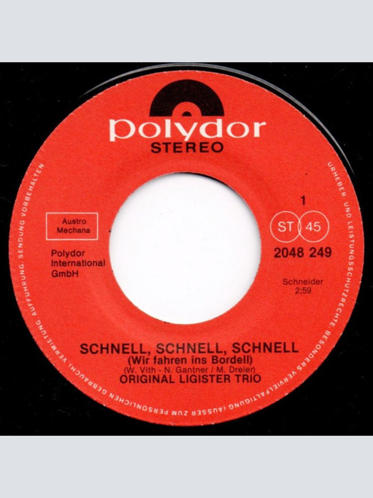 Vinyl / Original Ligister Trio - Schnell, Schnell, Schnell
